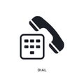 dial isolated icon. simple element illustration from smart house concept icons. dial editable logo sign symbol design on white Royalty Free Stock Photo