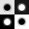 Dial knob level technology settings icon isolated on black, white and transparent background. Volume button, sound Royalty Free Stock Photo