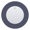 Dial knob UI element. Volume music round control knob flat icon, vector illustration. User interface element