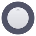 Dial knob UI element. Volume music round control knob flat icon, vector illustration. User interface element