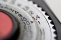 Dial on light meter Royalty Free Stock Photo