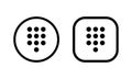 Dial pad button icon vector in line button Royalty Free Stock Photo