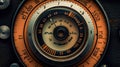 Dial of shutter speed of a vintage film camera. Generative AI Royalty Free Stock Photo