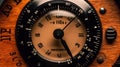 Dial of shutter speed of a vintage film camera. Generative AI Royalty Free Stock Photo