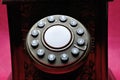 The dialer on an old telephone