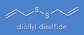 Diallyl disulfide garlic molecule. One of the compounds responsible for taste, smell and health effects of garlic. Skeletal Royalty Free Stock Photo