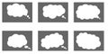 Dialog box icon, chat cartoon bubbles. Thinking cloud. Royalty Free Stock Photo