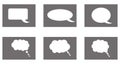 Dialog box icon, chat cartoon bubbles. Thinking cloud. Royalty Free Stock Photo