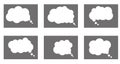 Dialog box icon, chat cartoon bubbles. Thinking cloud. Royalty Free Stock Photo