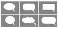 Dialog box icon, chat cartoon bubbles. Thinking cloud. Royalty Free Stock Photo