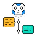 dialog chat bot icon color illustration