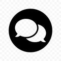 Dialog chat bubble, FAQ question, information vector circle icon