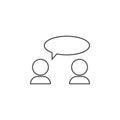 dialog icon. Element for mobile concept and web apps. Thin line icon for website design and development, app development. Premium Royalty Free Stock Photo