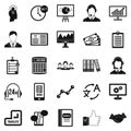 Dialog icons set, simple style Royalty Free Stock Photo