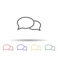 dialogue bubble multi color style icon. Simple thin line, outline vector of web icons for ui and ux, website or mobile application