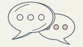 Dialogue Bubbles with Ellipses for Conversation, vector design Generative AI Royalty Free Stock Photo