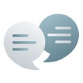 Dialogue chat communication single isolated icon with smooth style