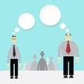 Dialogue of the chief and the subordinate Royalty Free Stock Photo