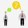 Dialogue of the chief and the subordinate Royalty Free Stock Photo