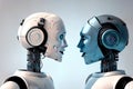 Dialogue or communication between two robots, generative ai