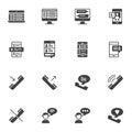 Dialogue conversation vector icons set