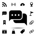 dialogue, dialog, duologue, interlocution icon. Simple glyph vector element of web, minimalistic icons set for UI and UX, website Royalty Free Stock Photo