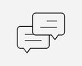 Dialogue Icon. Dialog Speech Bubble Chat Box Comment Forum Message Communication Conversation Artwork Line Symbol Sign Vector EPS Royalty Free Stock Photo