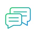 Dialogue pixel perfect gradient linear vector icon