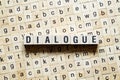 Dialogue word concept on cubes Royalty Free Stock Photo