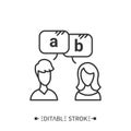 Dialogues icon. Editable vector illustration Royalty Free Stock Photo