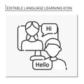Dialogues line icon Royalty Free Stock Photo