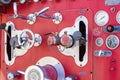 Dials and controls on a Fire Engine Royalty Free Stock Photo