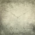 The dials of the old antique classic clocks on a vintage wide paper background. Royalty Free Stock Photo