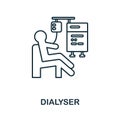 Dialyser icon. Line element from medical equipment collection. Linear Dialyser icon sign for web design, infographics Royalty Free Stock Photo