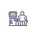 dialysis, hemodialysis machine line icon