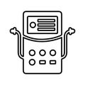 Dialysis, machine outline icon. Line art vector Royalty Free Stock Photo