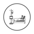 Dialysis, machine, treatment icon. Gray vector Illustration Royalty Free Stock Photo