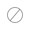 Diameter of a circle icon. Geometric figure Element for mobile concept and web apps. Thin line icon for website design and develo