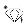 Diamon icon - editable stroke