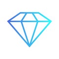 Diamond icons set, flat design. Royalty Free Stock Photo