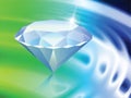 Diamond on Abstract Liquid Wave Background