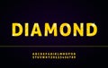 Diamond alphabet font with letters and numbers