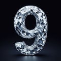 diamond alphabet - number NINE - Type 9