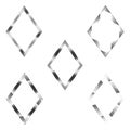 Diamond array icon. Monochrome vector outline. Black shape pattern. White background layout Royalty Free Stock Photo