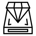 Diamond art icon outline vector. Museum gallery