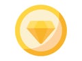 Diamond award single isolated icon with flat style Royalty Free Stock Photo