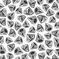 Diamond background. Collection icon diamonds. Vector Royalty Free Stock Photo