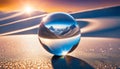 diamond ball with a world inside, futuristic world, origin of the universe,