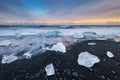 Diamond beach, Jokulsarlon - Iceland Royalty Free Stock Photo