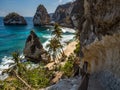 Diamond beach, Nusa Penida, Bali, Indonesia, South east Asia, stairs going down the beach